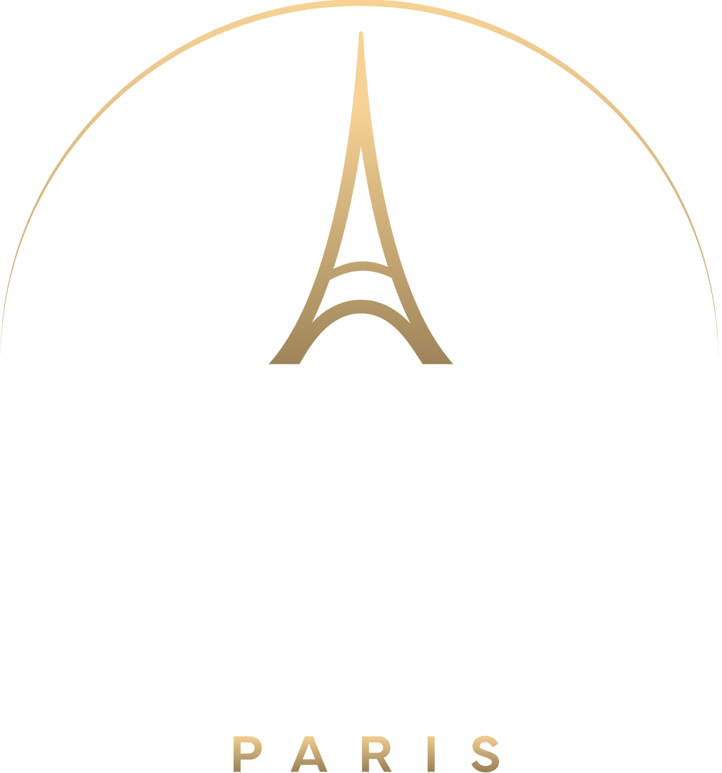 Logo stylisé de la Tour Eiffel avec le mot "PARIS" en dessous.